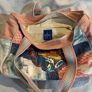 Guy Harvey Coral and Blue Marine Life Tote